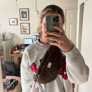 Wilo the Label Brown Espresso Sherpa Fanny Pack